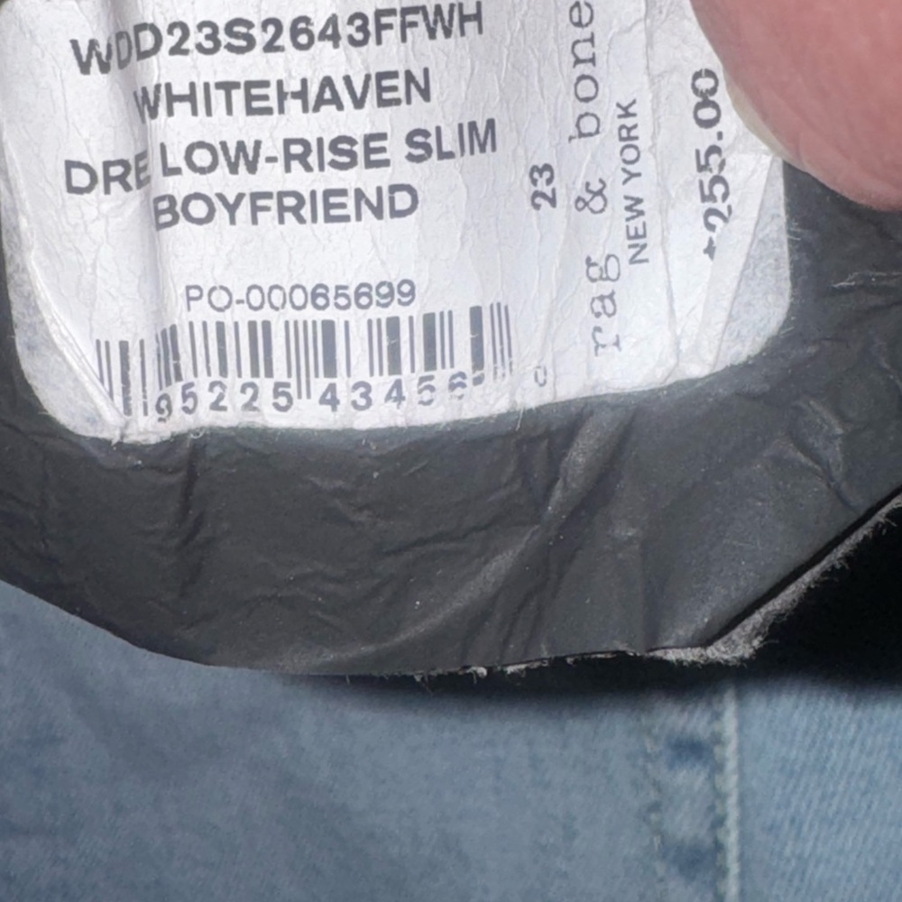 Rag & Bone Low Rise Slim Boyfriend Jeans NWT - Picture 5 of 10